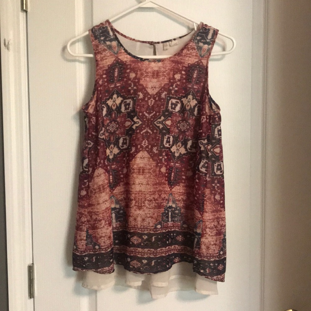 loose mauve tank top